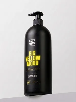 Шампунь-кондиционер 2 в 1 COSMEX BIG YELLOW MOOD бессульфатный, для всех типов волос, 1000 мл