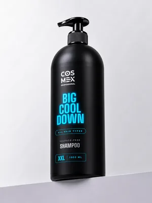 Шампунь-кондиционер 2 в 1 COSMEX BIG COOL DOWN бессульфатный, для всех типов волос, 1000 мл